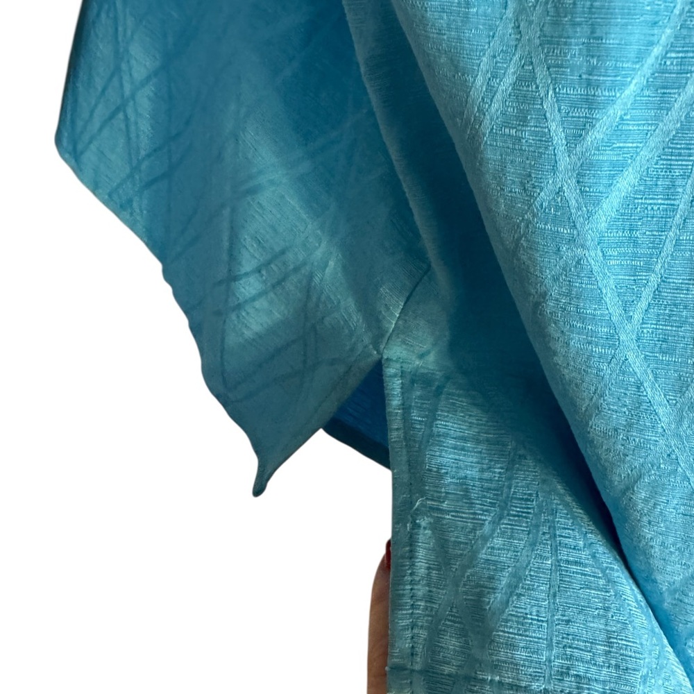 Laura Ashley GORGEOUS    LINEN/SILK  Aqua Blue SPRING/SUMMER  Top   PLUS: 3X   # - Picture 4 of 9